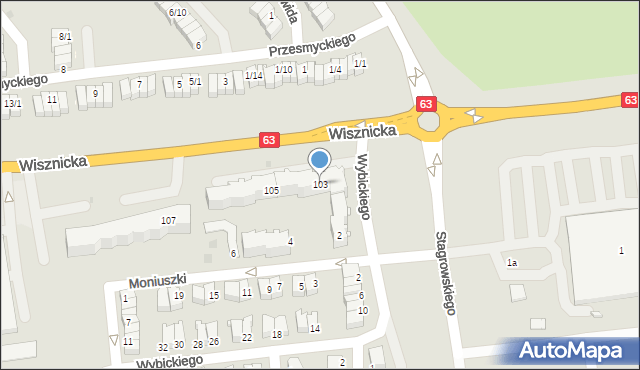 Radzyń Podlaski, Wisznicka, 103, mapa Radzyń Podlaski