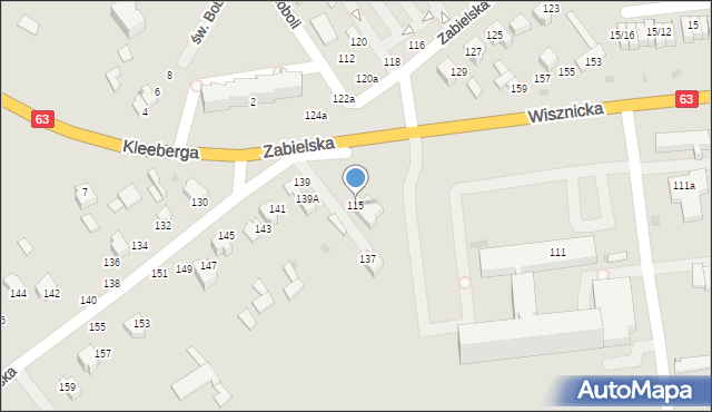 Radzyń Podlaski, Wisznicka, 115, mapa Radzyń Podlaski