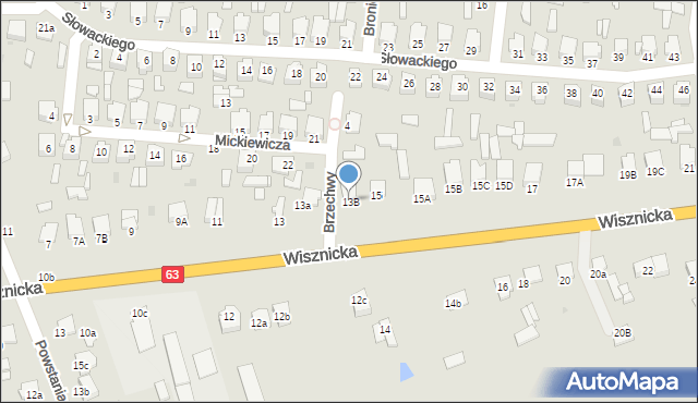 Radzyń Podlaski, Wisznicka, 13B, mapa Radzyń Podlaski