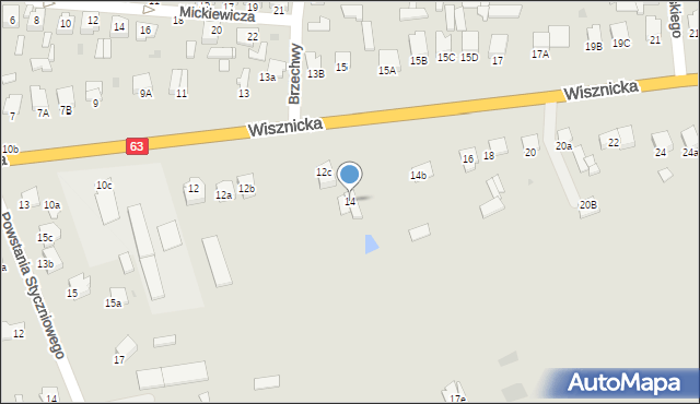 Radzyń Podlaski, Wisznicka, 14, mapa Radzyń Podlaski