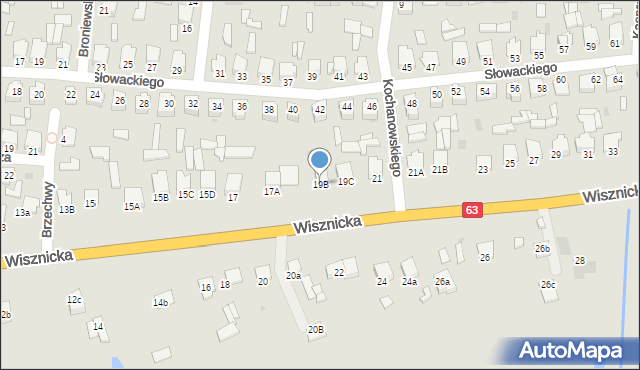 Radzyń Podlaski, Wisznicka, 19B, mapa Radzyń Podlaski