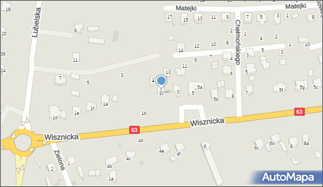 Radzyń Podlaski, Wisznicka, 1c, mapa Radzyń Podlaski