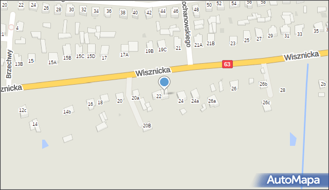 Radzyń Podlaski, Wisznicka, 22a, mapa Radzyń Podlaski