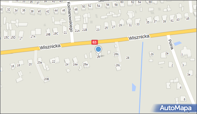 Radzyń Podlaski, Wisznicka, 26, mapa Radzyń Podlaski