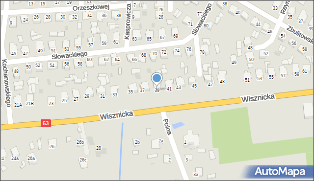 Radzyń Podlaski, Wisznicka, 39, mapa Radzyń Podlaski