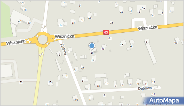Radzyń Podlaski, Wisznicka, 4b, mapa Radzyń Podlaski