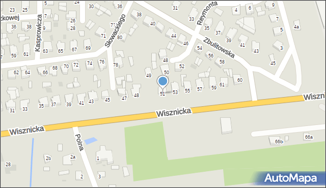 Radzyń Podlaski, Wisznicka, 51, mapa Radzyń Podlaski