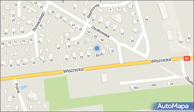 Radzyń Podlaski, Wisznicka, 59, mapa Radzyń Podlaski