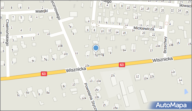 Radzyń Podlaski, Wisznicka, 7A, mapa Radzyń Podlaski