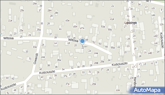 Radzyń Podlaski, Witosa Wincentego, 22, mapa Radzyń Podlaski