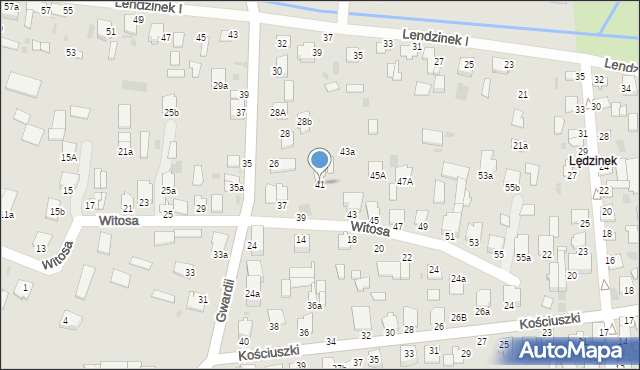 Radzyń Podlaski, Witosa Wincentego, 41, mapa Radzyń Podlaski