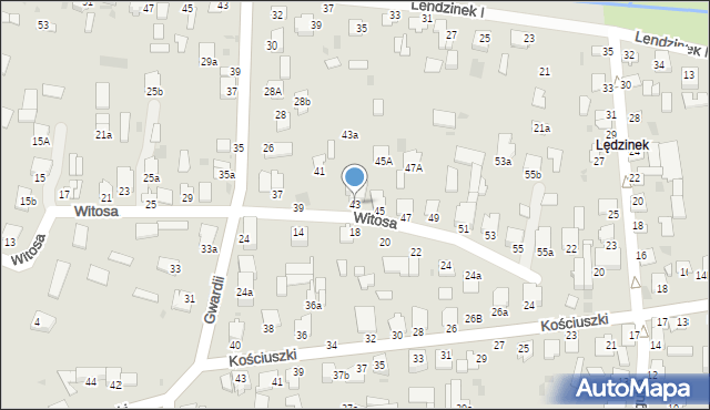 Radzyń Podlaski, Witosa Wincentego, 43, mapa Radzyń Podlaski