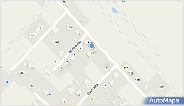 Rajec Poduchowny, Wiosenna, 1A, mapa Rajec Poduchowny