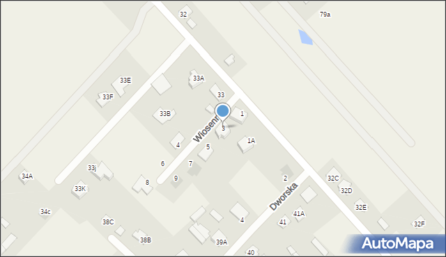Rajec Poduchowny, Wiosenna, 3, mapa Rajec Poduchowny