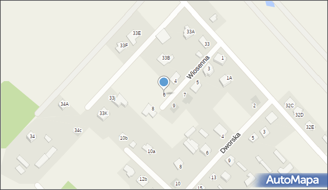 Rajec Poduchowny, Wiosenna, 6, mapa Rajec Poduchowny