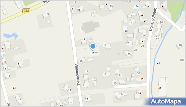 Rajsko, Wilamowicka, 13, mapa Rajsko