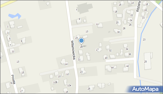 Rajsko, Wilamowicka, 19, mapa Rajsko
