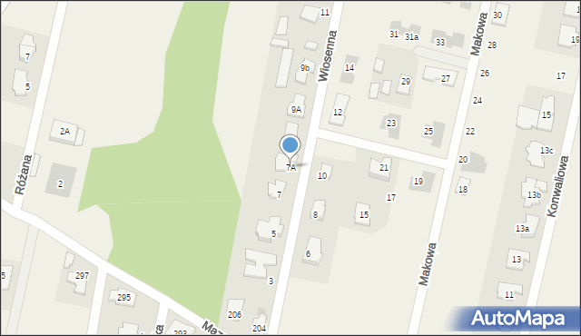 Rajszew, Wiosenna, 7A, mapa Rajszew