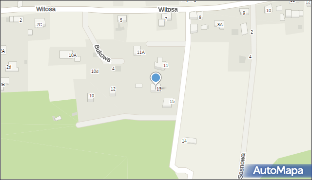 Raszówka, Witosa Wincentego, 4c, mapa Raszówka