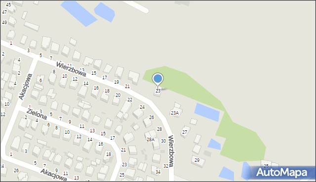 Rawa Mazowiecka, Wierzbowa, 23, mapa Rawa Mazowiecka