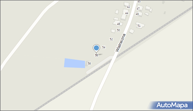 Rawicz, Wiatraczna, 56, mapa Rawicz