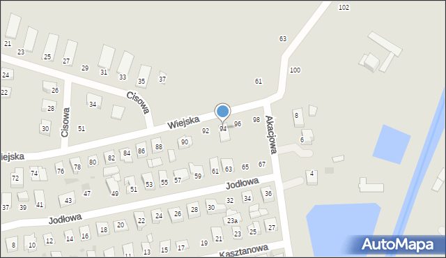 Reda, Wiejska, 94, mapa Reda