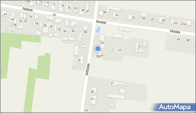 Rędziny, Witosa Wincentego, 31a, mapa Rędziny