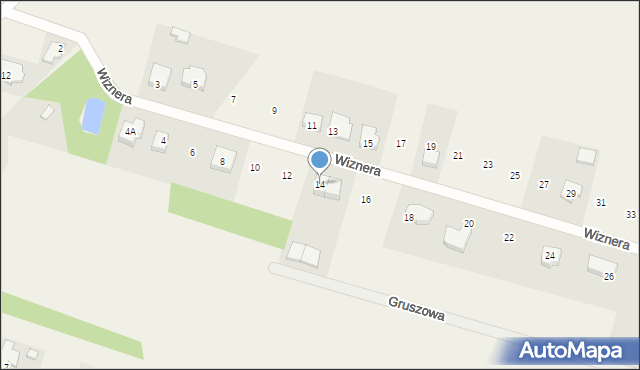 Rędziny, Wiznera Stanisława, kpt., 14, mapa Rędziny
