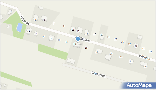 Rędziny, Wiznera Stanisława, kpt., 14A, mapa Rędziny