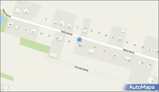 Rędziny, Wiznera Stanisława, kpt., 18, mapa Rędziny