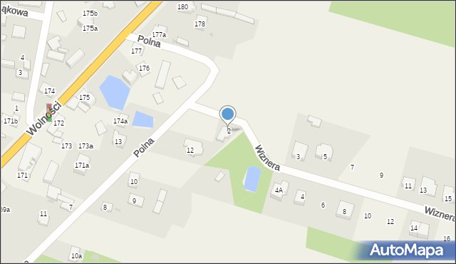 Rędziny, Wiznera Stanisława, kpt., 2, mapa Rędziny