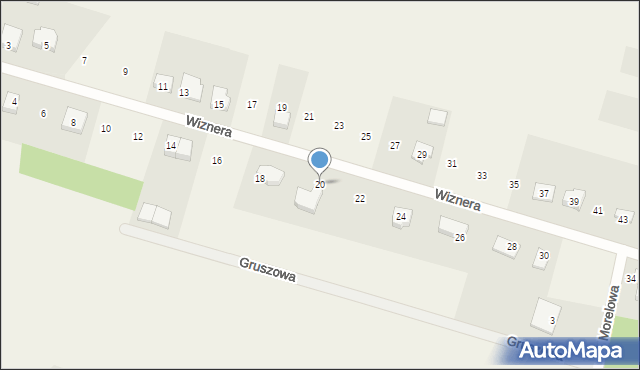 Rędziny, Wiznera Stanisława, kpt., 20, mapa Rędziny