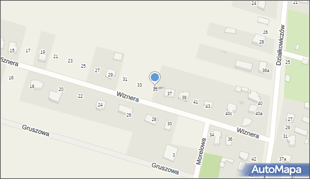 Rędziny, Wiznera Stanisława, kpt., 35, mapa Rędziny