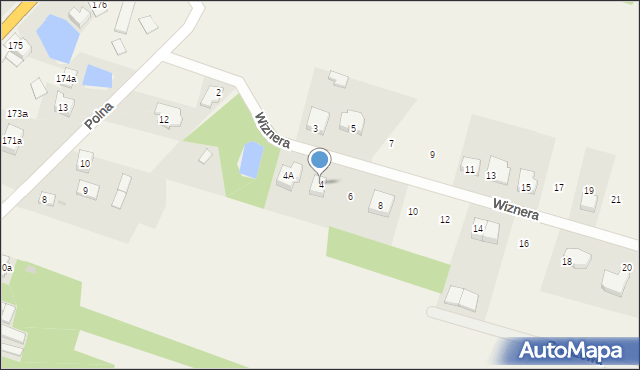 Rędziny, Wiznera Stanisława, kpt., 4, mapa Rędziny