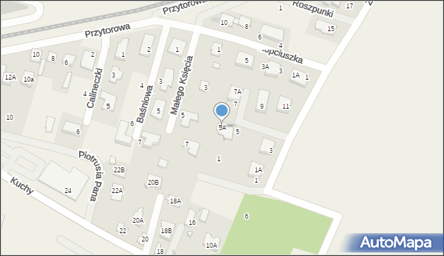 Reguły, Wiejska, 5A, mapa Reguły