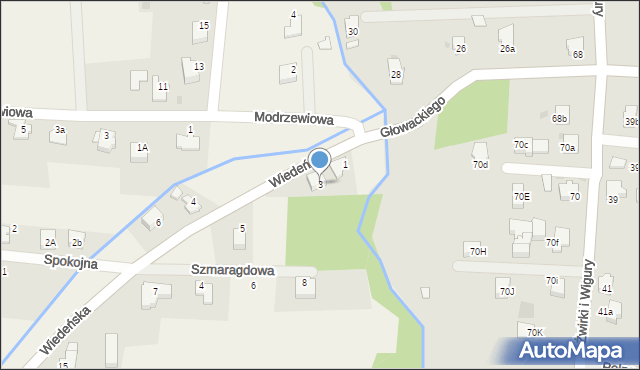 Roczyny, Wiedeńska, 3, mapa Roczyny