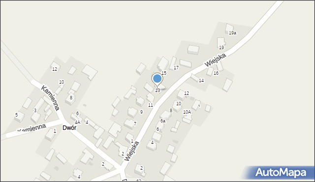 Rodaki, Wiejska, 13, mapa Rodaki