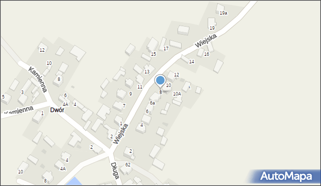 Rodaki, Wiejska, 8, mapa Rodaki