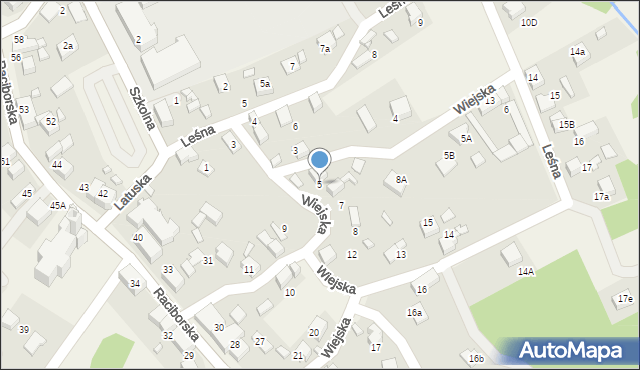 Rogów, Wiejska, 5, mapa Rogów