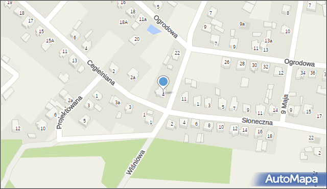Rogów, Wiśniowa, 4, mapa Rogów