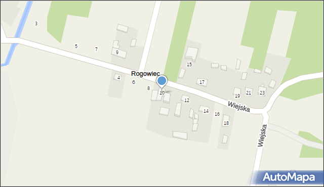 Rogowiec, Wiejska, 10, mapa Rogowiec