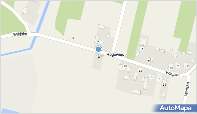 Rogowiec, Wiejska, 4, mapa Rogowiec