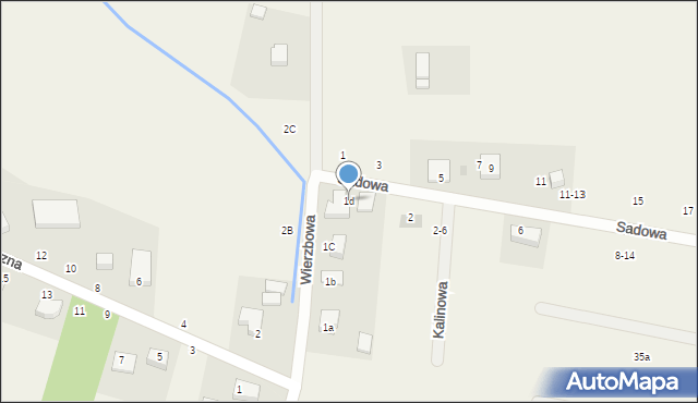 Rogoż, Wierzbowa, 1d, mapa Rogoż