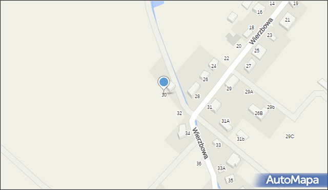 Rogoż, Wierzbowa, 30, mapa Rogoż