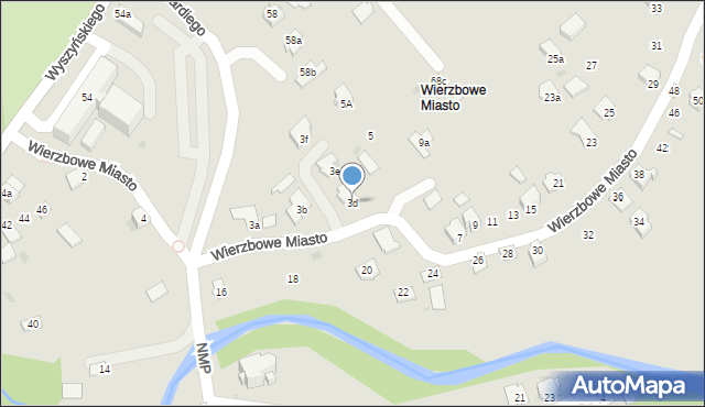 Ropczyce, Wierzbowe Miasto, 3d, mapa Ropczyce