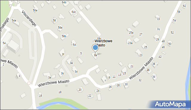 Ropczyce, Wierzbowe Miasto, 9a, mapa Ropczyce