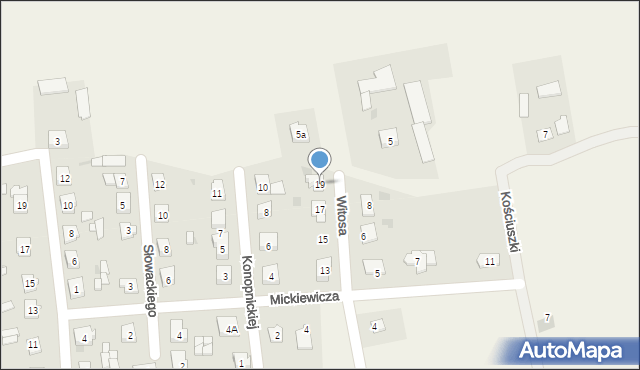 Rościszewo, Witosa Wincentego, 19, mapa Rościszewo