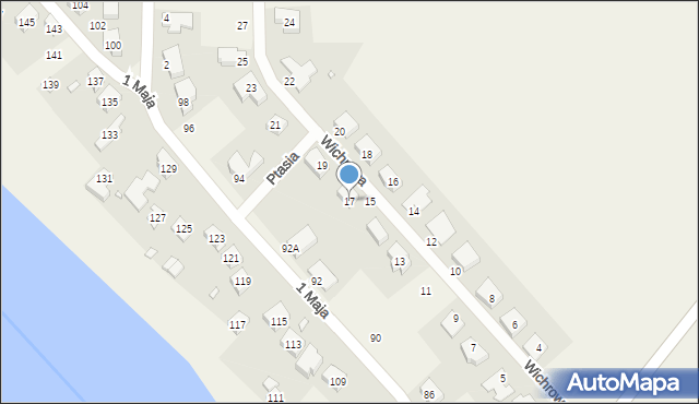 Rosnówko, Wichrowa, 17, mapa Rosnówko