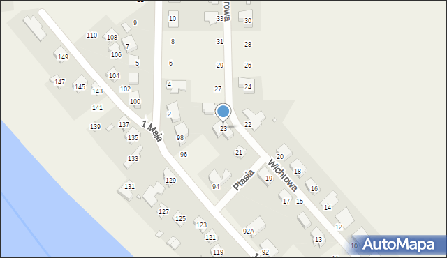 Rosnówko, Wichrowa, 23, mapa Rosnówko