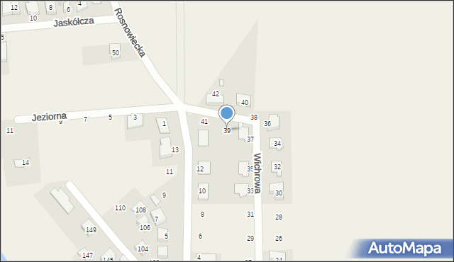 Rosnówko, Wichrowa, 39, mapa Rosnówko